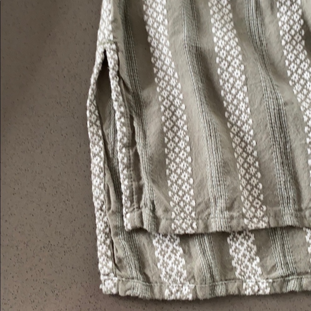 Olive Button Down Tunic - Picture 5 of 5